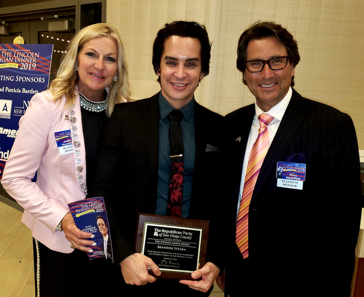 Dr. Perry and Judith Mansfield with Celebrity Brandon Straka