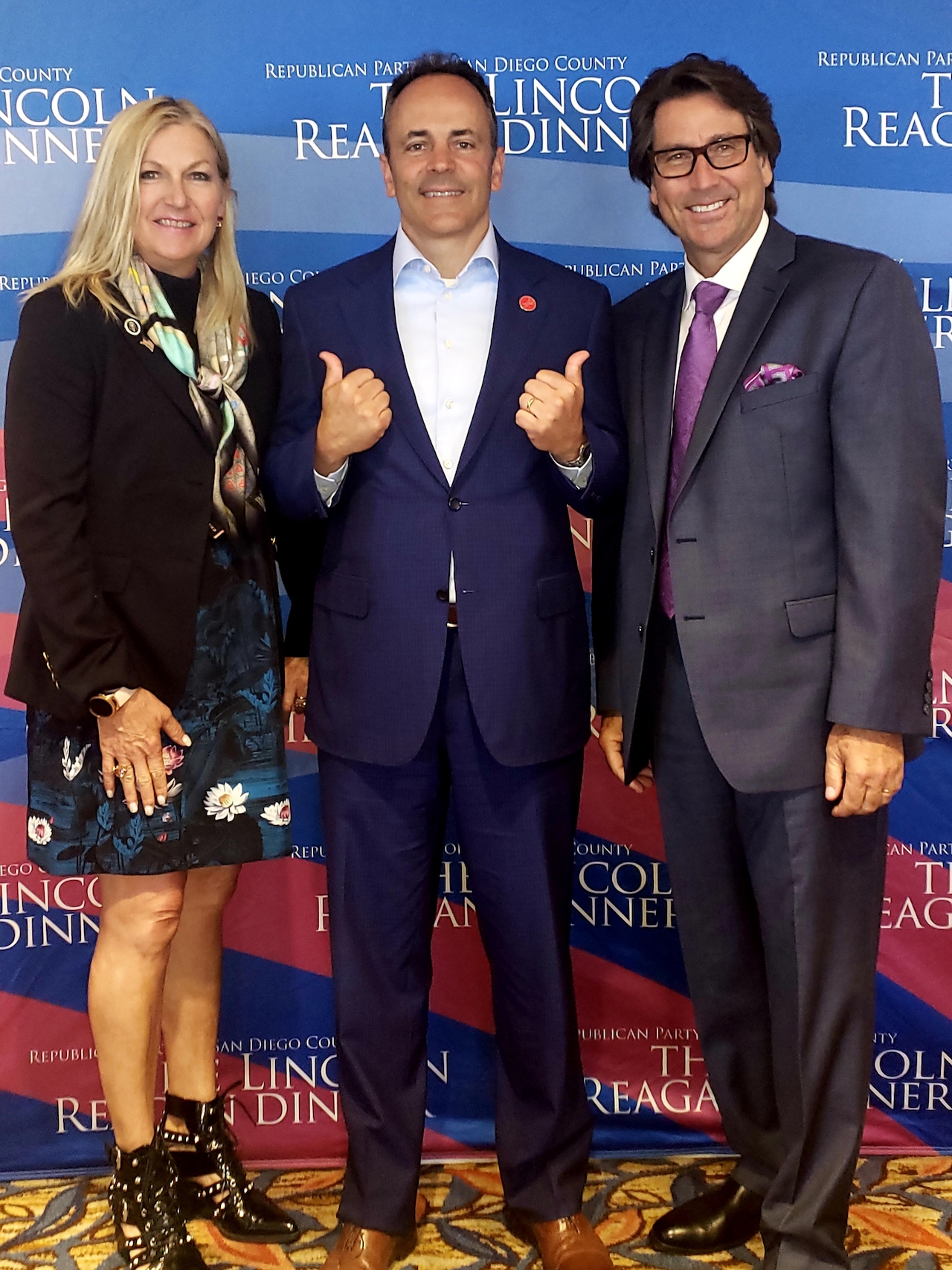 Dr. Perry and Judith Mansfield with Governor of Kentucky Matt Bevin