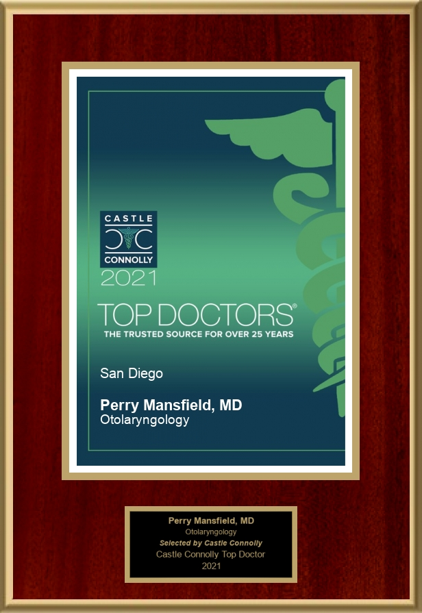 Castle Connolly Top Doctor in 2021 Award for Perry Mansfield, MD